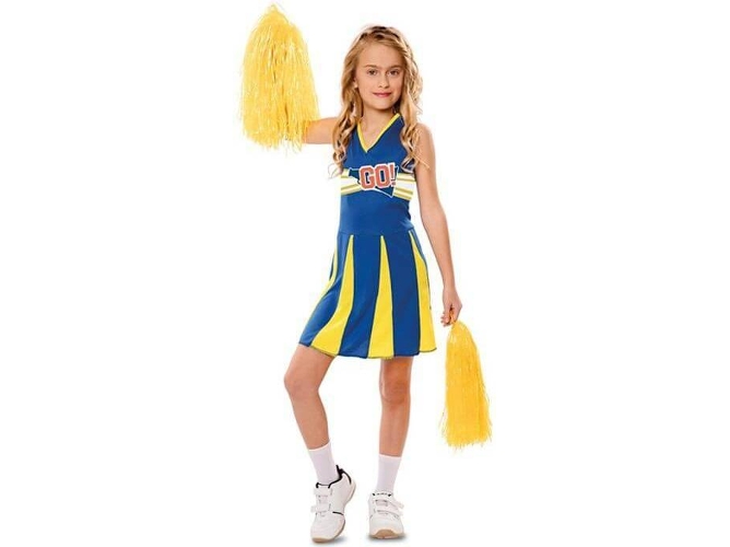 Disfraz de Niña DISFRAZZES Animadora Azul (Talla: 5 a 6 años)