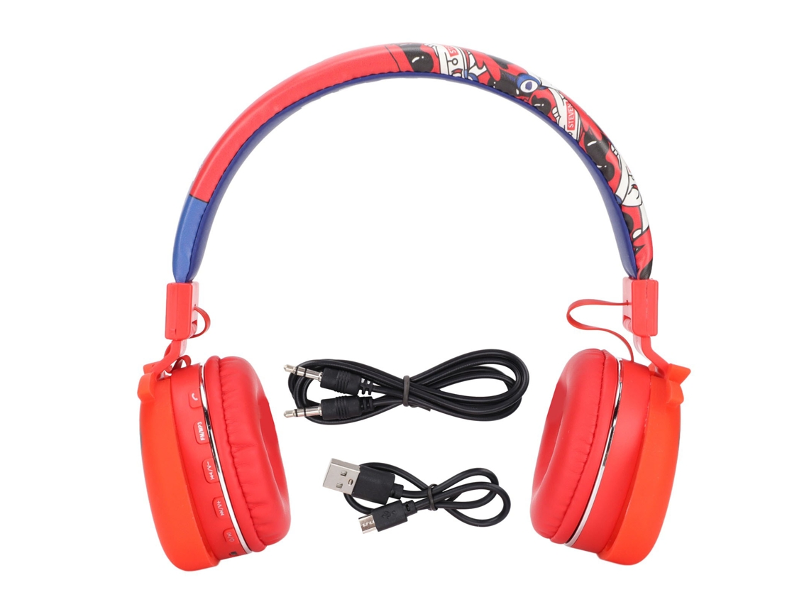 Auriculares Bluetooth De Diadema Para Niños Con Soporte Para Tarjeta De Memoria Y Entrada Cableada