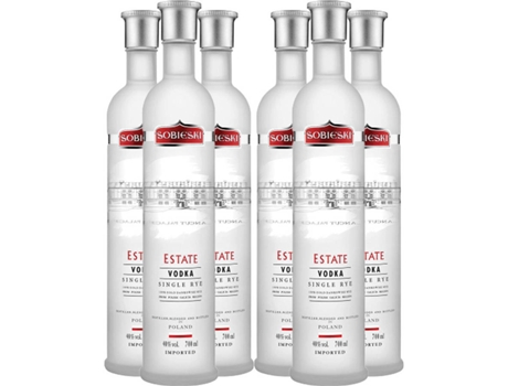 Vodka Sobieski Estate Caixa 6 unidades
