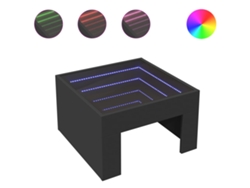 Maison Exclusive - Mesa De Centro Con Infinity Led Negro 50x50x30 Cm