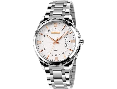 VEANXIN Reloj deportivo de buceo de cuarzo de acero completo para hombre-oro rosa