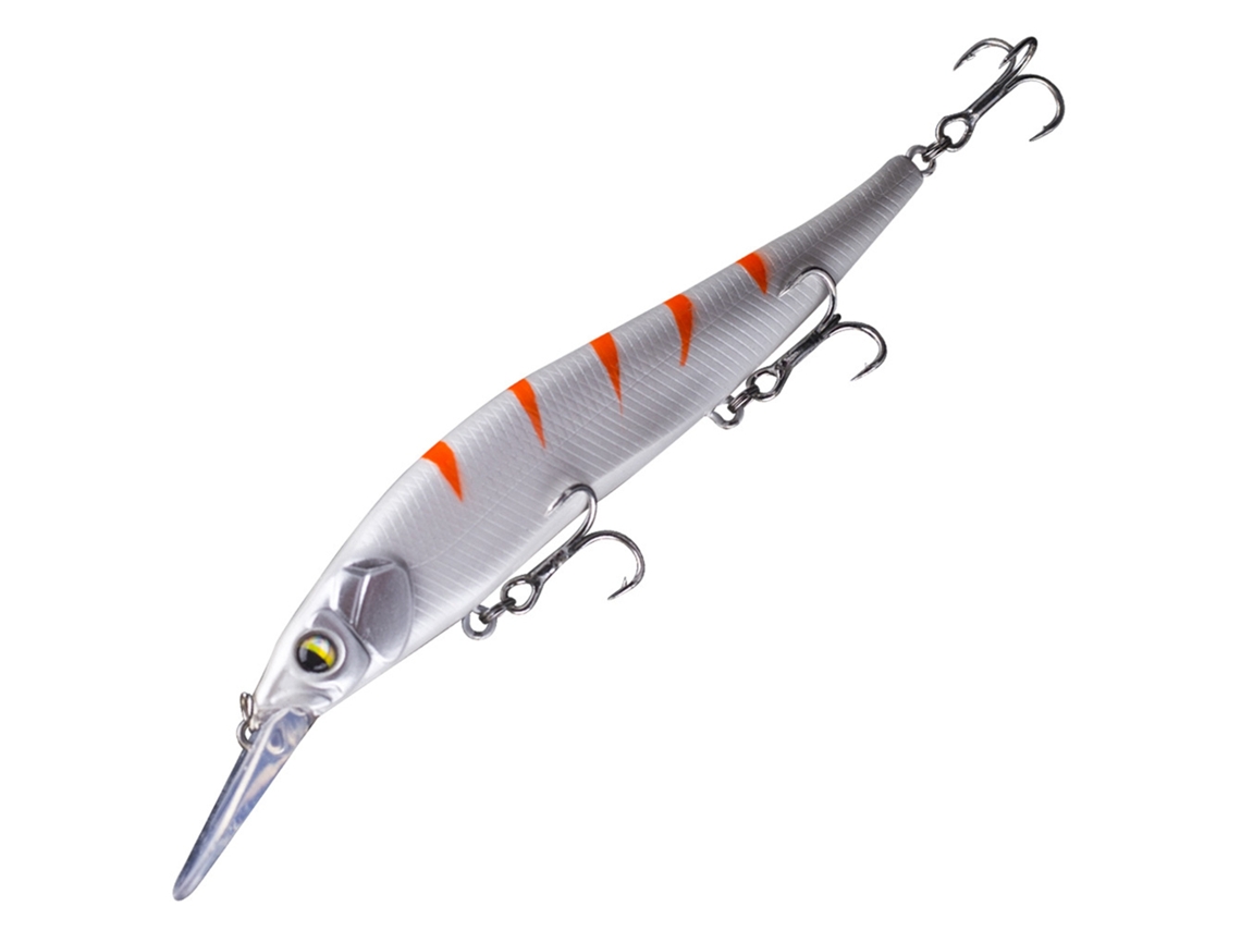 Señuelo Artificial Tipo Minnow Para Lubina Con Anzuelo Triple, Inmersión Media, 13,5 Cm, 14,7 G