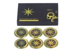 6 Pcs Parche Anti Radiación Ion Negativo Para Equipos Electrónicos Oro