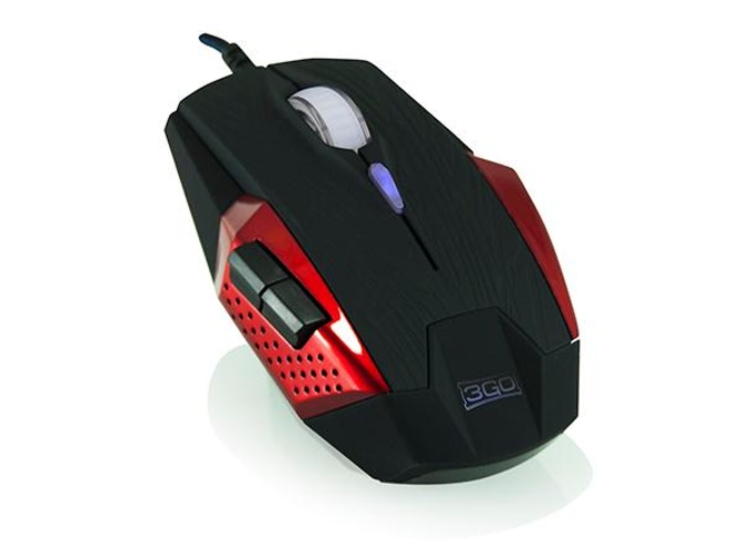 Ratón 3GO Apocalipsis (Óptico - 3000 dpi - Negro)