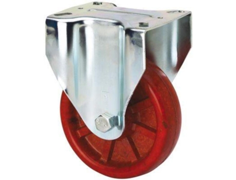 Rueda fija inox.17zvli100-td resina marron eje liso ALEX