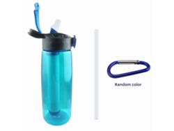 Botella De Agua Tritan Con Filtro, Libre De Bpa, Tapa Con Cierre, Brújula Integrada Para Acampar, Hacer Senderismo Y Viajar - Verde