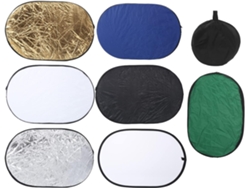 Reflector Ovalado De 7 Pulgadas Para Iluminación Fotográfica, Plegable, Con Bolsa De Transporte.