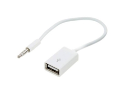 Cable NORTHIX (3.5mm - USB - Blanco)