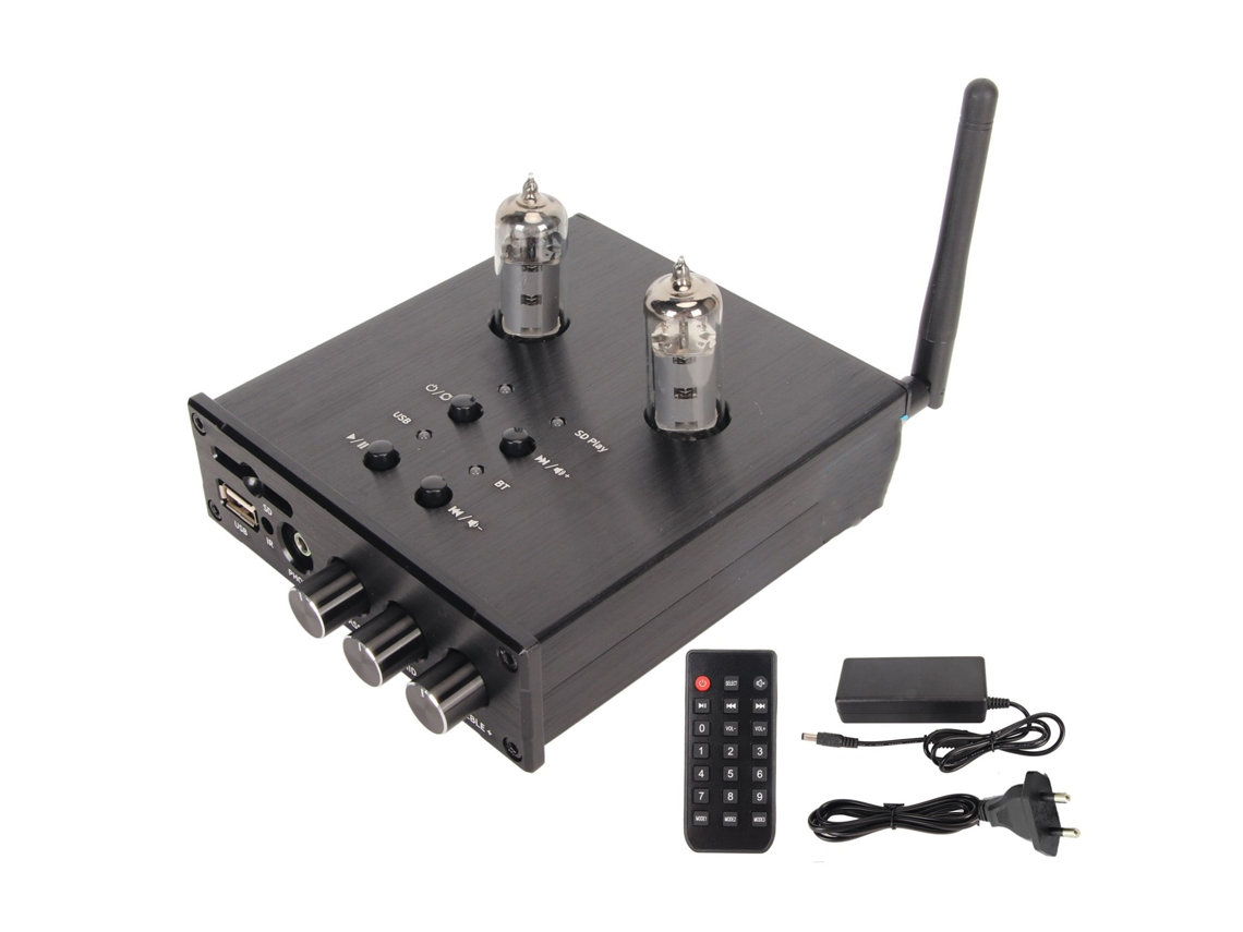 Preamplificador De Válvulas Con Bluetooth 5.0, Reproductor Usb/sd Receptor Estéreo Hifi