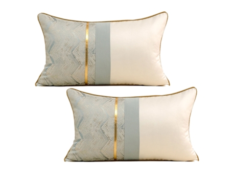 Juego De 2 Fundas De Almohada Rectangulares Para Cintura - Azul Claro - 30*50 Cm JEIIBRZUI