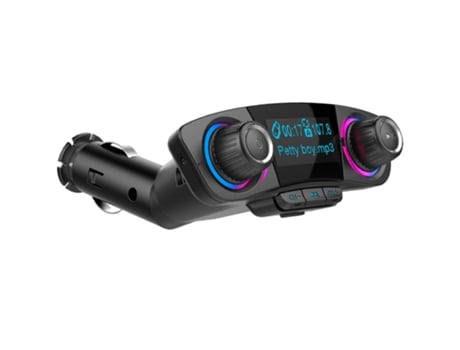 Transmisor FM inalámbrico Bluetooth Reproductor de MP3 para coche Reproducción de disco tf U CZ-MP3-08 Negro PETHUEL