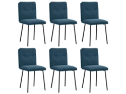 Maison Exclusive - Sillas De Comedor 6 Unidades Terciopelo Azul
