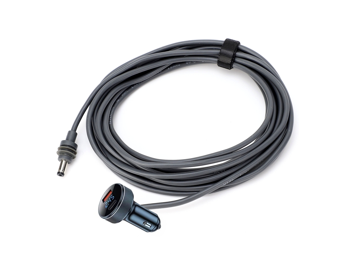 Cable de alimentación de CC con indicador de voltaje y resistente al agua.