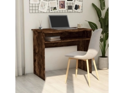 Escritorio madera contrachapada color roble ahumado 90x50x74 cm