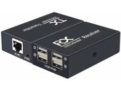 Extensor De Concentrador Usb 2.0 De 120 M A 4 Puertos En Un Solo Cable De Extensión Transmisor/receptor