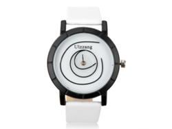 Reloj De Pulsera Con Correa De Piel Sintética Y Movimiento De Cuarzo Creativo Y Elegante.