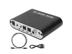 Conversor De Áudio Digital 5.1ch Dts Ac-3 Decoder Óptico Coaxial Para Analógico Home Cinema
