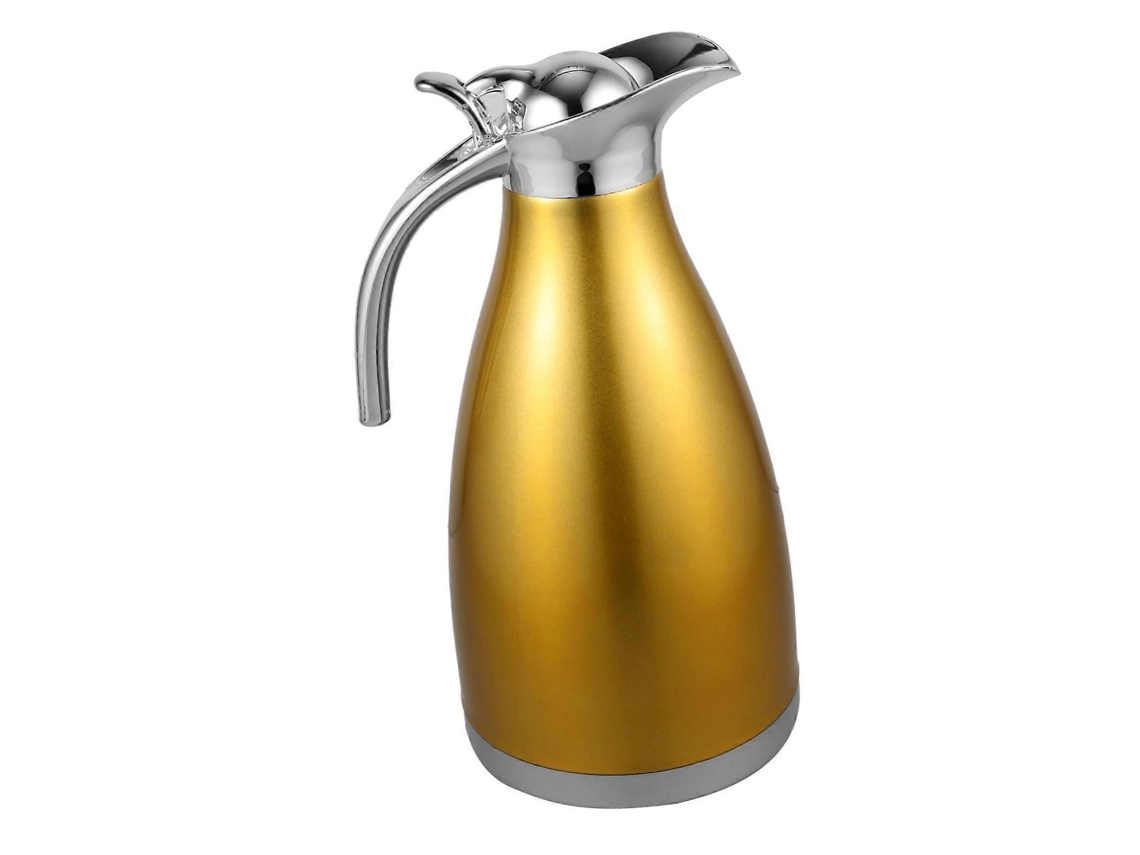 Jarra térmica de acero inoxidable para café, de 2 litros, con aislamiento al vacío y diseño a prueba de fugas para bebidas calientes.