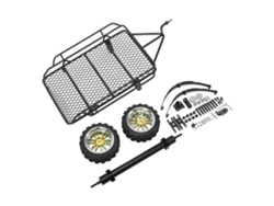 Remolque Pequeño Rc Con Espacio De Almacenamiento Sufficiente Hierro Goma Fácil Instalación Decorativo Práctico Remolque Cubo Metal Rc Negro