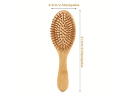 Pente de Cabelo Ecológico de Bambu, Madeira Natural, Pente Antiestático MDUG (estilo 1)