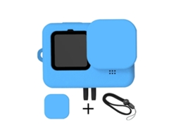 Funda para Go Pro Hero 9 Negra Silicona Líquida Azul CHRUI