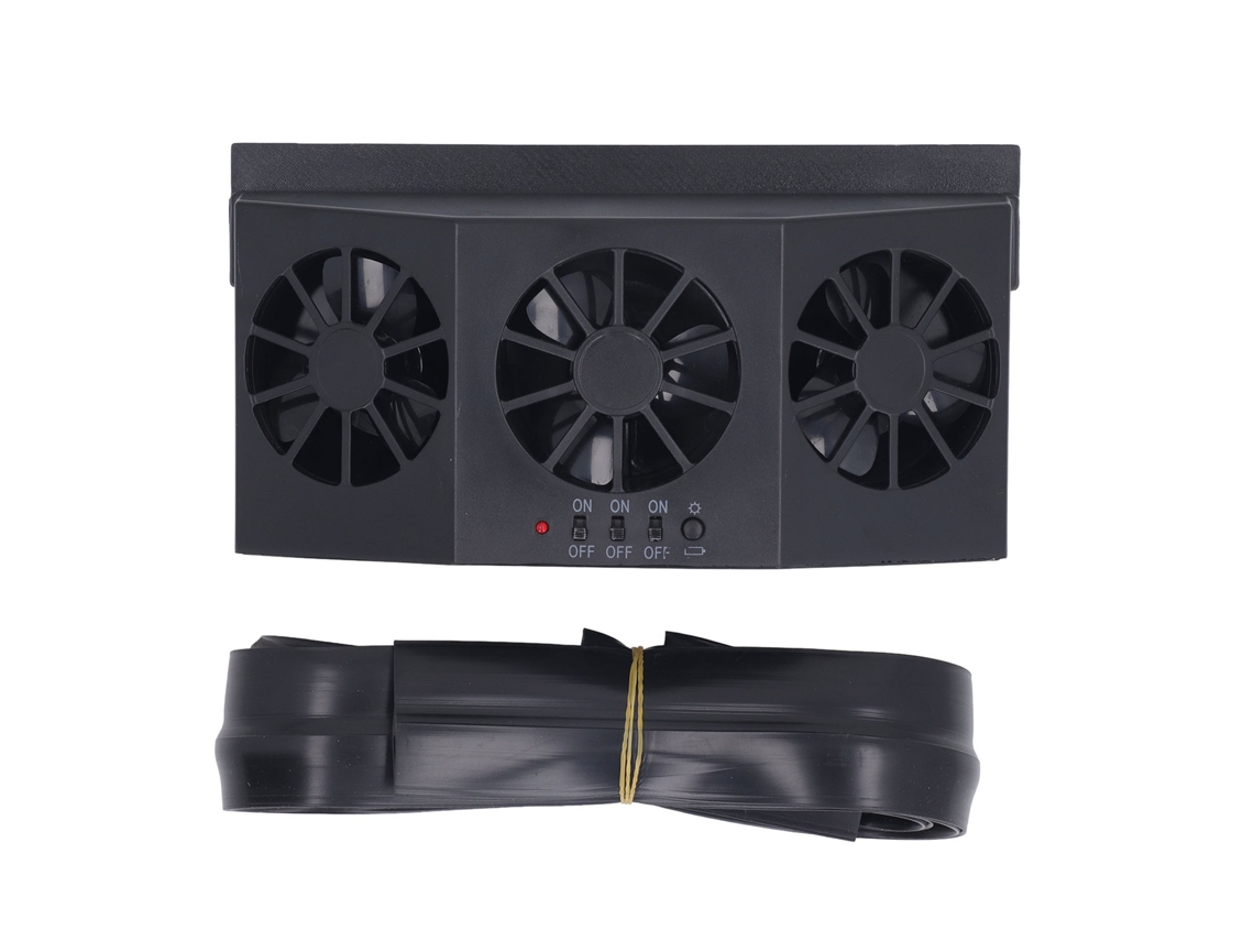 Ventilador Solar Para Coche, Extracción De Aire Circulante, Refrigeración, Eliminación De Olores, Negro.