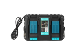 Cargador De Batería Doble Dc18rd Con Interfaz Usb Para Makita 14.4-18v Bl1830 Bl1430 Enchufe Británico 220-230v