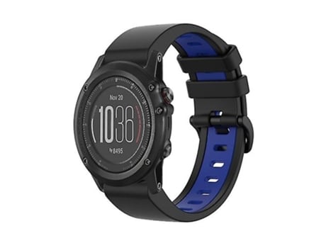 Correa De Reloj Inteligente Para Garmin Fenix 3, Correa De Reloj Deportivo De Silicona De 26Mm, Dos Colores, Negro Y Azul VENISYMLIS