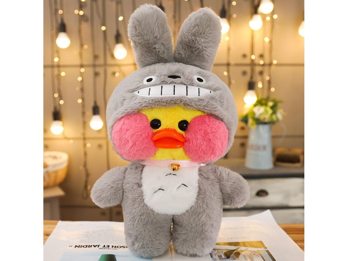 Muñeco de peluche de pato amarillo, disfraz de gato y perro, juguete, regalo de Navidad para niños