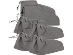 Bolsas De Viaje Para Zapatos (6 Unidades), Con Cordón Ajustable, Lavables, De Algodón Natural.