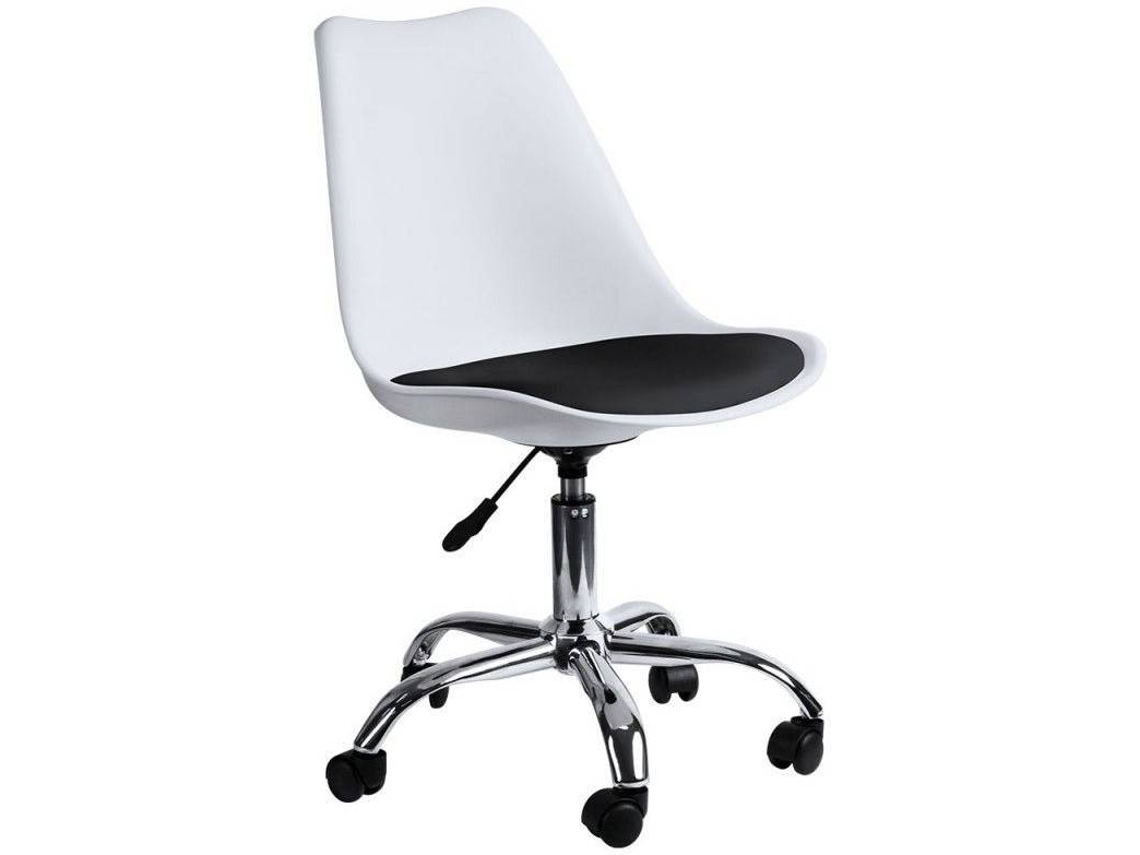 Silla de Escritorio Operativa DUDECOR Bit Blanco y Negro