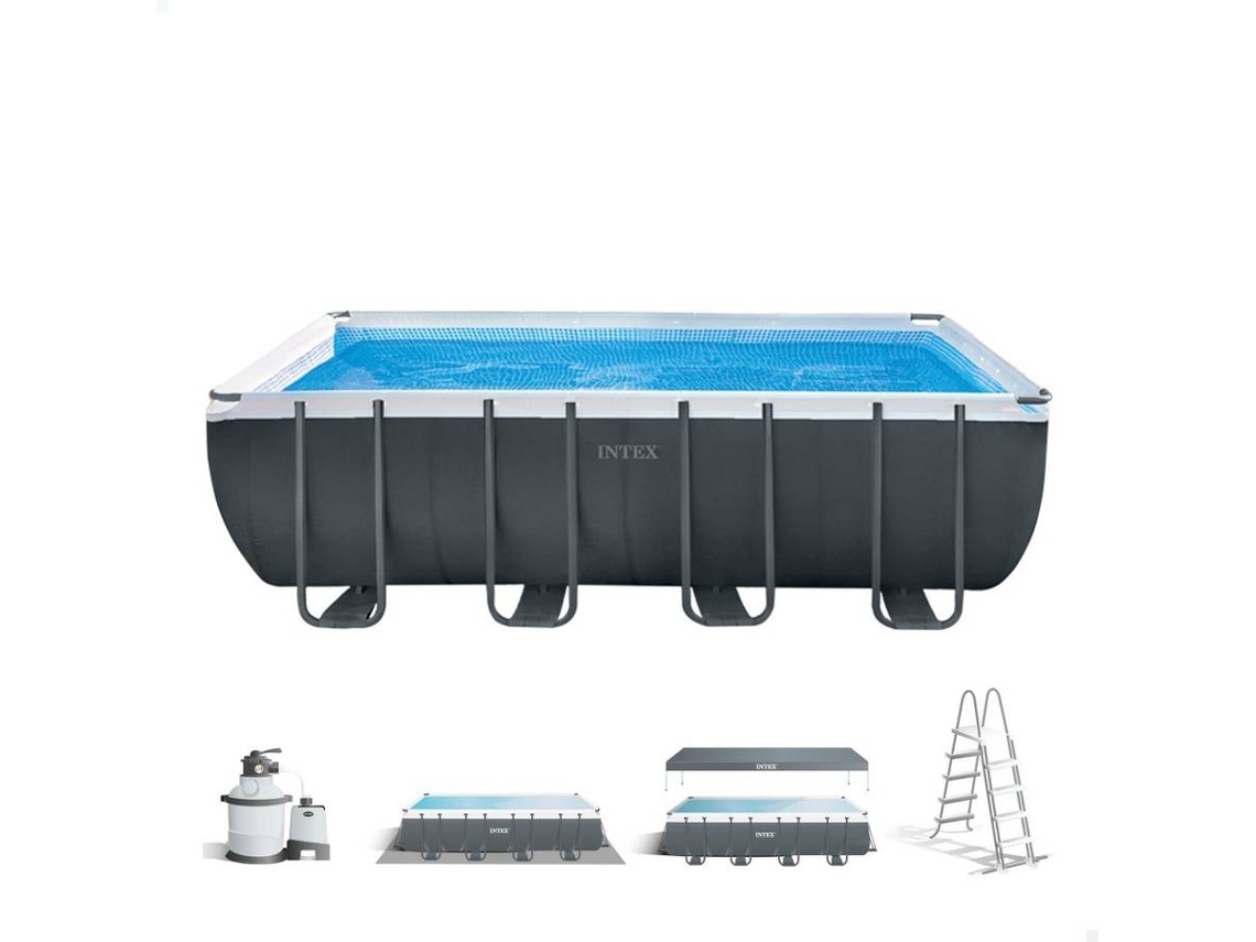 Piscina Tubular INTEX Ultra XTR Frame Retangular con Bomba (6 Personas - 549x274x132cm - 17.203L)