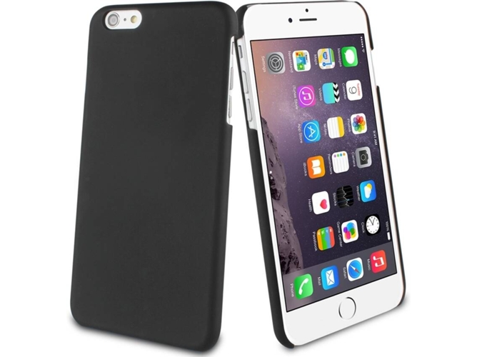 Funda iPhone 6 Plus, 6s Plus, 7 Plus, 8 Plus MUVIT Tacto Goma Negro