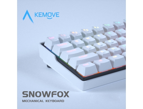Teclado Gaming KEMOVE Snowfox (Bluetooth - Layout Inglés - Blanco)