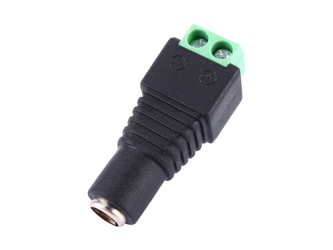 Conector Hembra Dc De 2,1 X 5,5 Mm, Adaptador De Alimentación Para Cámara Cctv