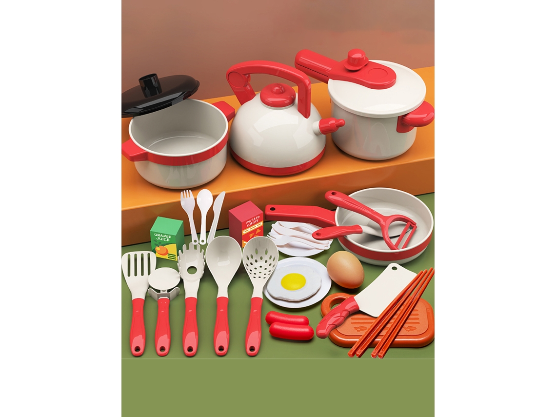 Juego de juguetes educativos para cocina infantil con 29 piezas de frutas y verduras para cortar, simulación de corte, Mdug