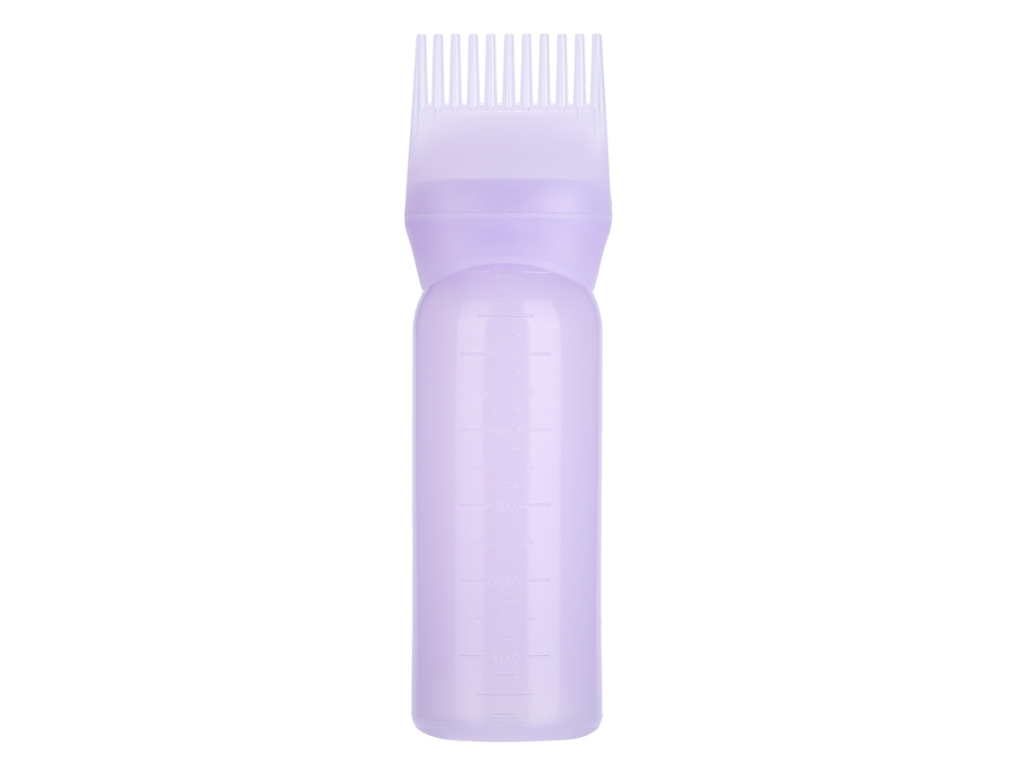 Botella De Tinte Para Cabello Con Cepillo 160ml Aplicador De Color Aceite Champú Herramienta Púrpura