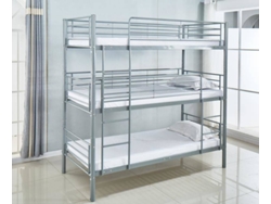 SALDOS Y STOCKS Litera Triple (Gris - 90x190 cm - Metal)