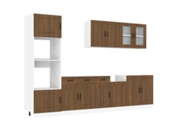 Conjunto de gabinetes de cocina Kalmar, roble marrón, EXCLUSIVO DE LA CASA