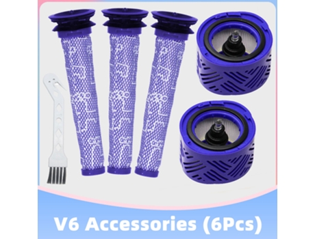 Piezas de repuesto de filtro Hepa pre-post para Dyson V6, accesorios para aspiradoras inalámbricas absolutas, pieza 965661-01 y 966741-01