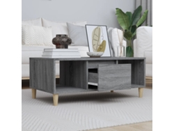 Mesa de Centro de Apoyo 90X50X36,5 Cm Derivados Madera Gris Sonoma