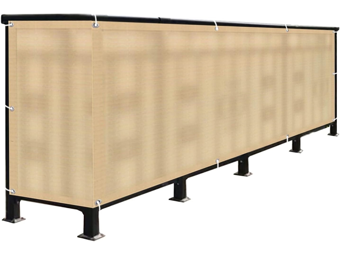 105 X 350 Cm, Mampara Privacidad, Hdpe, Resistente Al Viento, Protección Uv, Para Balcón, Jardín