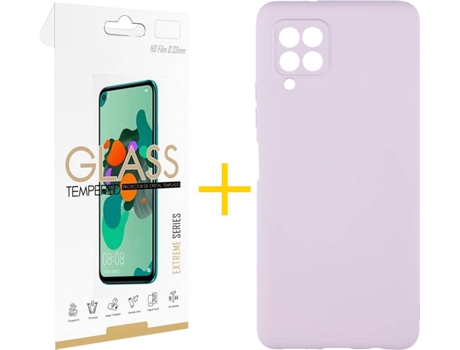 Kit Funda + Protector de Pantalla Samsung A12 5G SKYHE 3785 Morado