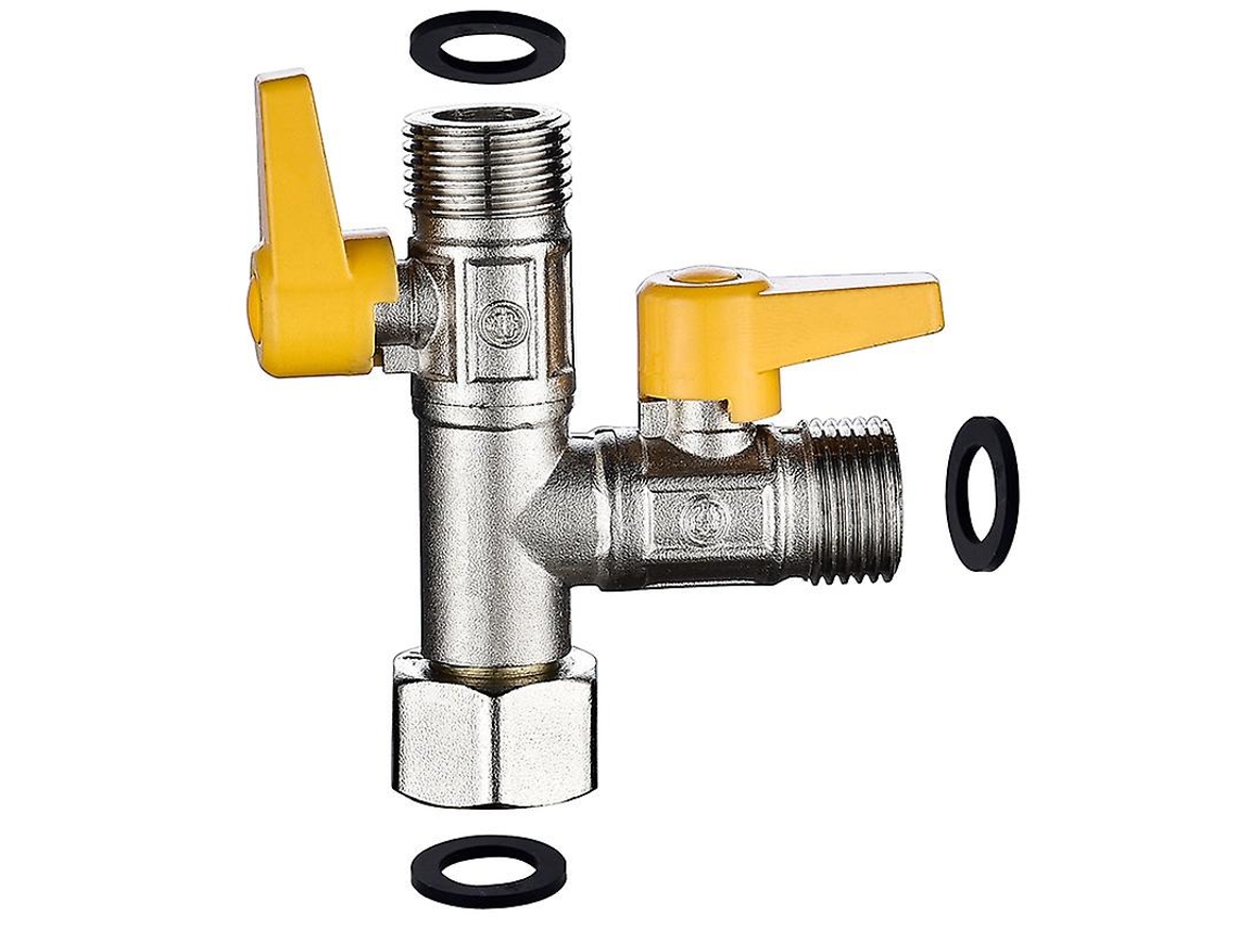 Válvula De Cambio T De 3 Vías G 1/2, Adaptador De Latón Para Baño, Cocina E Inodoro Con Interruptor Independiente