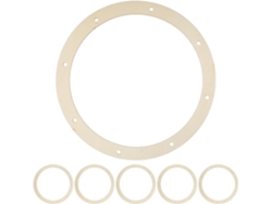 Juego De 6 Aros De Madera Para Coronas, 30 Cm, Amarillos, Bases Redondas.