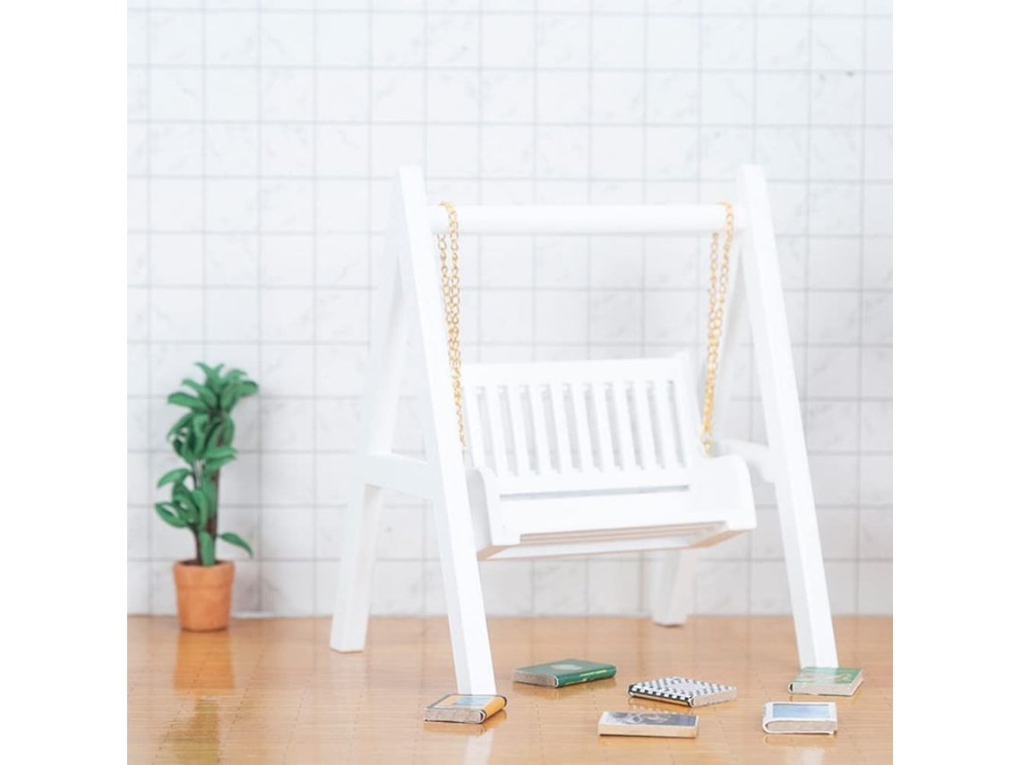 Muebles De Madera Para Muñecas, Columpio, Accesorios En Miniatura, Casa De Ensueño Para Muñecas A Escala 1:12.