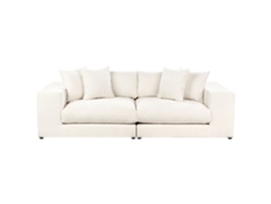 Sofá de 3 plazas BELIANI Glorvika ii de Poliéster Blanco 240x120x58