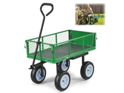 Vevor Carro De Jardín Con Asiento 226,8 Kg De Acero Con Ruedas Color Verde