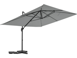 Sombrilla de jardín Sky 4 Cantilever de aluminio, 3 x 4 m, gris, Habitat Et Jardin