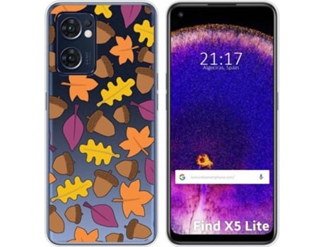Carcasa Oppo Find X5 Lite 5G TUMUNDOSMARTPHONE Dibujos Transparente Otoño Multicolor